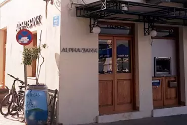 Alpha Bank & ATM - Poros